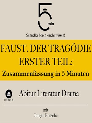 cover image of Faust. Der Tragödie erster Teil